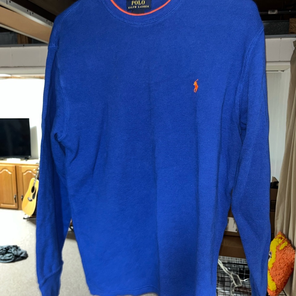 Polo by Ralph Lauren Men's Royal Blue Long Sleeve Tee